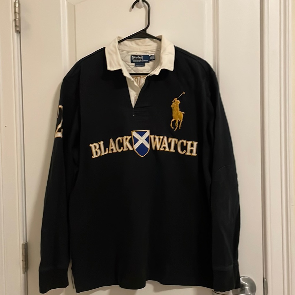 Limited edition black watch polo rugby